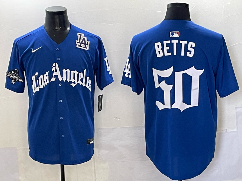 Men Los Angeles Dodgers #50 Betts Blue 2025 Nike MLB Jersey style 009->los angeles dodgers->MLB Jersey